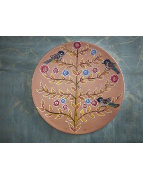 Wooden Wall Decor Plate - Yellow